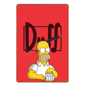 Duff Beer Vintage din Metal Semne Bea Vin La Alcool Placa Homer Poster Bar Pub Acasă Decorative Plăci de Metal YA206