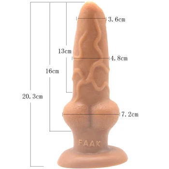 FAAK Câine Animal Dildo Cu ventuza Lup Mare Penis Realist Penisul Penis Fals de sex Feminin Vaginale G-spot Masturbari Jucarii Sex Anal