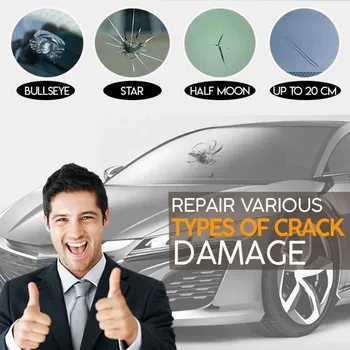 1/2 buc Auto Glass Repair Kit Auto Ecran Fereastra de Restaurare Instrument de Reparații de Sticlă Auto Rășină Set Magie Parbriz Crack Adeziv