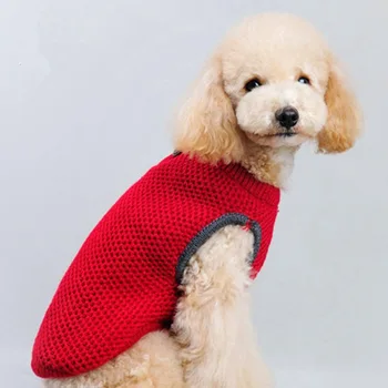 Crăciun European de Toamna/iarna Culoare Solidă Roșu Câine Albastru Pulover Retro Câine Haine de Iarnă pentru Animale de companie Câini