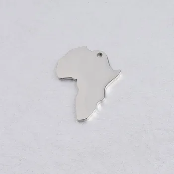 Jaymaxi Africa Harta Farmec Oglindă din Oțel Inoxidabil Lustruit Gol Timbru Gravate Pandantiv 21*26mm 20piece/lot