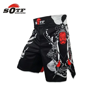SOTF Kick box sport fitness personalitate respirabil liber de mari dimensiuni pantaloni scurți Thai pumnul pantaloni lupte de funcționare ieftine mma pantaloni scurți