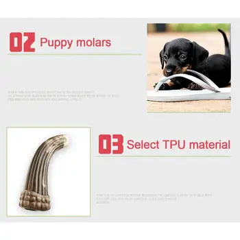 Nylon PU Musca-rezistent Coarne de Animale Mestecați Jucării Câine Dentare tratament Pentru Curățarea Dinților Indestructibil Câine Os Jucarii