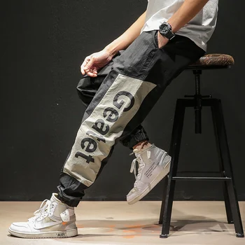 2020 Toamna Solid Mozaic de Moda pentru Bărbați Pantaloni de Marfă M-3XL Supradimensionat Multi-Buzunare Om Student' Streetwear Hip Hop Pantaloni Pantaloni