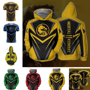 Mortal Kombat X Sub-Zero, Scorpion T-shirt Cosplay Costum Bărbați Femei Zip-up Hanorace Jachete Mortal Kombat Hanorace Jachete