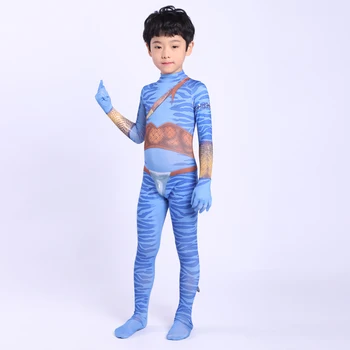 Filmul Avatar 2 Drum de Apă, Neytiri Jake Sully Cosplay Costum Adult Copii Body Coada Costum Salopeta Costum de Halloween