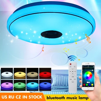 36W/60W Moderne RGB LED Lumina Plafon Estompat Difuzor bluetooth Muzica Lampa Petrecere Acasă Dormitor de la Distanță +APP Inteligent de Lumină Colorate
