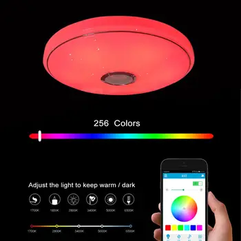 36W/60W Moderne RGB LED Lumina Plafon Estompat Difuzor bluetooth Muzica Lampa Petrecere Acasă Dormitor de la Distanță +APP Inteligent de Lumină Colorate