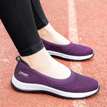 Femei pantofi de sport nouă de primăvară și de toamnă ochiurilor de plasă respirabil pantofi casual pentru fete de lumină și non-alunecare pantofi de mers pe jos