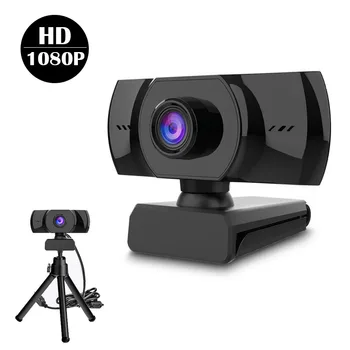 Full HD 1080p Webcam Video de Asteptare(de până la 1920*1080 pixeli) cu HD Built-in Microfon USB Plug&Play Cu Trepied Video de ecran Lat