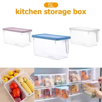 5L Bucătărie Transparent Cutie de Depozitare Boabele de Fasole de Stocare Conține Sigilat Container pentru Alimente Frigider Cutii de Depozitare din Plastic