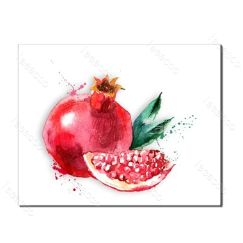 Rezumat Fructe Bucătărie Pictura Decor De Perete De Arta Canvas Rodie Postere Si Printuri Moderne, Decor Sala De Mese Decor