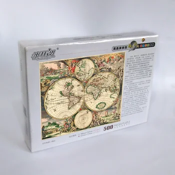 2020 Produs Nou Lume Geografie-1689 Comoara Colecție De Lemn, 500 Piese Puzzle Importate De Calitate Puzzle Pentru Adulți