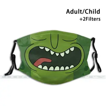 Marinate Gura Design Personalizat Pentru Adult Copii Anti-Praf, Filtru Diy Cute Print Lavabil Masca Zeama De Muraturi Gura Verde