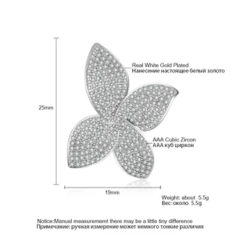Brincos Zirconia Cercei Stud Accesorii Design Unic Mare de Flori în Formă de Cz Deschide Setare Elegant Cercel Pentru Femei CEP2078E