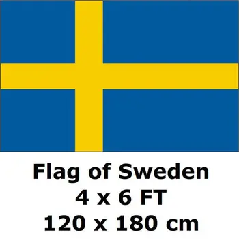 Suedia Flag 120 x 180 cm 100D Poliester Suedez suedeză Steaguri Și Bannere Pavilion Național Țară Banner