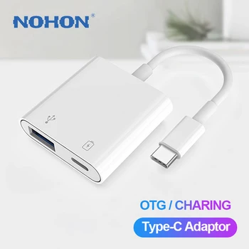 NOHON 2 in 1 OTG Tip C Adaptor Pentru Samsung Huawei, Xiaomi USB 3.0 Convertor de Încărcare de Transmisie de Date pentru Camera Disc Tastatura