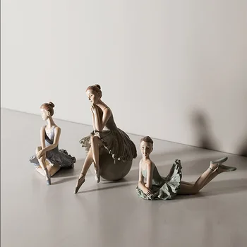 Balerina Statui Desktop Ornament Plastic Dans Fata Meserii Dansator de Balet Figurine pentru Decor Acasă de Ziua de nastere Cadou de Crăciun