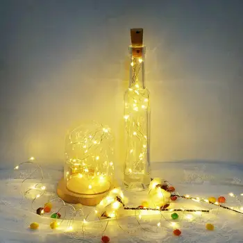 Led String Sticla de Vin cu Dop de Sticlă Lumini Baterie de Plută pentru Petrecerea de Nunta, de Crăciun, Halloween 10Pack Baterii Incluse