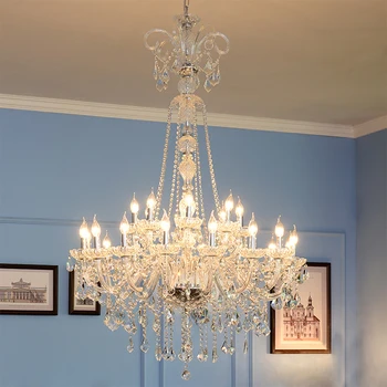 LED Candelabre Europene Cameră de zi în Stil Candelabru de Cristal Lampă Lumânare Sala de Mese Modernă Lampa Lampa Dubla Candelabru