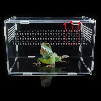 Reproducere De Reptile Cutie Acrilic Hrănire Cutie Pentru Spider Șopârlă Broasca Cricket Turtle Transparent Aprecia Terariu