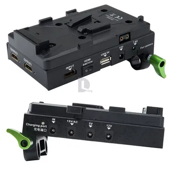 LanParte VBP-01 V-Mount pentru TENSIUNEA de Alimentare a Bateriei pentru DSLR sau camera Video monitor USB cu HDMI 1 transforma 2