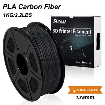 SUNLU PLA Fibra de Carbon cu Filament de 1.75 mm 1kg nici o bulă Imprimantă 3D cu Filament 1KG Fierbinte de Vânzare Materiale de Imprimare 3D Rapid de Transport maritim