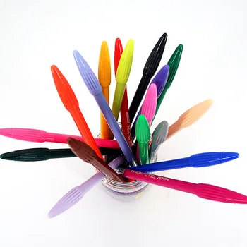 Cârlig de linie multi-culoare perie opțional plastic tijă rotundă pe baza de apa pix cu gel elev semnătură creative pen arta rechizite de birou