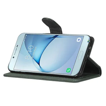 Retro Matte din Piele de Caz Pentru Samsung Galaxy C9 Pro Acoperi Filp Sta Clasice PU Portofel rama Foto slot pentru Card Telefon Mobil Saci