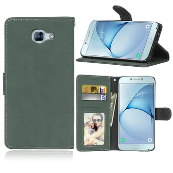 Retro Matte din Piele de Caz Pentru Samsung Galaxy C9 Pro Acoperi Filp Sta Clasice PU Portofel rama Foto slot pentru Card Telefon Mobil Saci