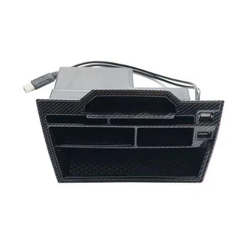 Pcmos ABS Fibra de Carbon Interior Consola Cutie de Depozitare cu USB Pentru Honda Civic 2016-2019 Accesorii de Interior Arimare Dereticare
