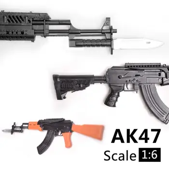 Scara 1:6 ABS PVC Asamblate arme de Jucarie Model de Kit de Pusca de Asalt AK47 DIY Manual de Puzzle de Arme Militare Pentru Baieti