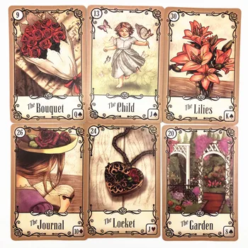 Sub Trandafiri Lenormand 39pcs Cărți de Tarot Versiunea în limba engleză Punte de Tarot Oracle Jucărie Joc Carte de Joc Soarta Divinație Jocuri de masă