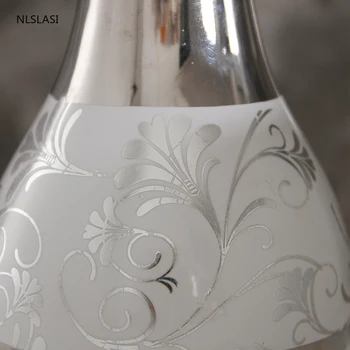 Argint Lichid, Lotiune de sticlă Ceramică Dozator de Săpun Acasă dezinfectant de Stocare Portabil sticla de sampon de Decorare Baie 500ml