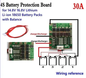 4S 30A Li-ion de Litiu 18650 Baterie BMS PCB Protecție Balance Board 14.8 V