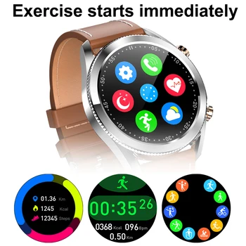 I12 Ceas Inteligent Pentru Bărbați Bluetooth Apel de Afaceri de ceas Inteligent Bărbați Rata de Inima mai Multe Modul Sport rezistent la apa Pentru Android Și IOS