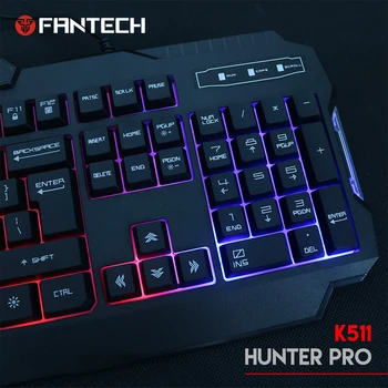 FANTECH K511 Tastatură de Gaming 19 Butoane Nu Au Conflicte CONDUS engleză Tastatură cu iluminare de fundal Pentru tastatura Gamer PUBG LOL CS