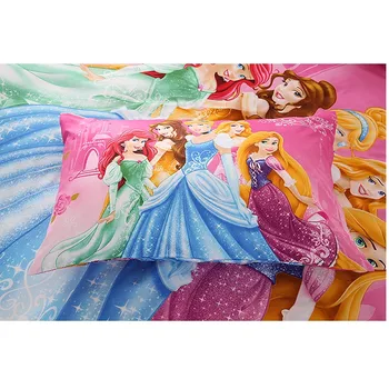 Disney Cenusareasa Bella Printesa Rapunzel Fete Set De Lenjerie De Pat Pentru Copii Cadou Capac Pilotă Cearșaf Față De Pernă Twin Singură Picătură De Transport Maritim