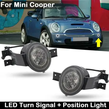 2 buc Fro Mini Cooper R50 R52 R53 2-ÎN-1 de Înaltă Luminozitate Mașină de Fata Amber LED Lumina de Semnalizare Și Alb Lampă de Poziție