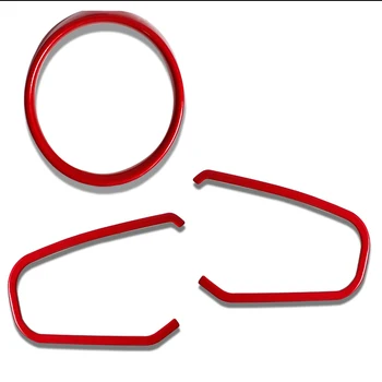 3PCS ABS Stil Roșu Instrument tablou de Bord Capacul Panoului Ornamental Autocolante Pentru 2018-up Porsche Cayenne, Pentru 2017-up Porsche Panamera