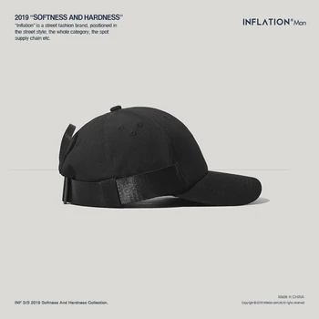 INFLAȚIA 2019 Nou-veniți Negru Reglabil Culoare Solidă Sapca Unisex Cuplu Capac de Moda Casual, Băiatul Pălărie 148CI2019