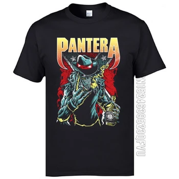 Heavy Metal DJ Rock Punk Tricou Pantera-Cowboy Craniu Trupa T-Shirt Clasic Populare Topuri Teuri Toamna Reducere Tricou de Bumbac Barbati