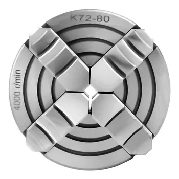 K72-80 4-Maxilar Strung Chuck 80mm Independent & Reversibile Maxilarului Metal Strung Mandrina strung Tool + 3pcs Șuruburi