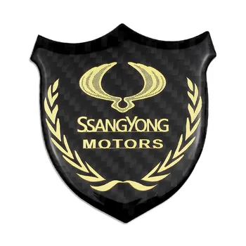 Auto-styling Fibra de Carbon Autocolant pentru Ssangyong Kyron Actyon Korando, Rexton Rodius Tivoli XLV Tivolan Fereastra Decal Auto Insigna