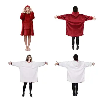 Plus Mare pentru Femei Tricou Pătură cu mâneci Pulover 2020 Cald Iarna Homewear Unisex Termică de Pluș Sacou