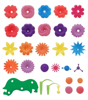 46pcs/set DIY Pop Margele Flori Jucarii pentru Fete Copii Aranjament de Flori Jucărie Asamblarea Gradina Jucarii Educative Pentru Copii GYH