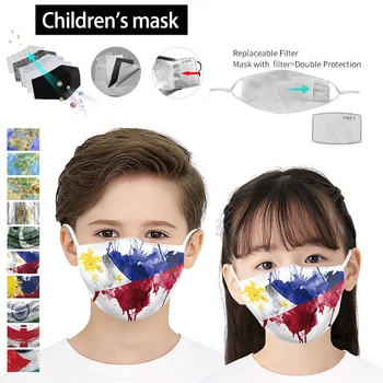 Copilul Masca De Fata Reutilizabile Copii Lavabil Reglabil Protecție Desene Animate Pământ Imprimare Masque De Protecție Reglabil Gura De Acoperire