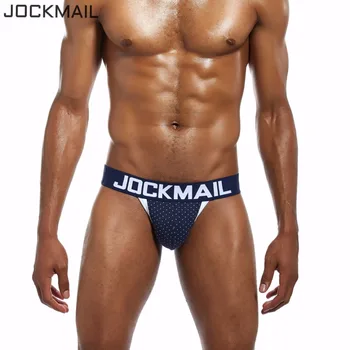 JOCKMAIL Brand Bărbați Lenjerie cureaua sexy Dot prited Bumbac jock curele barbati curele și g siruri de caractere cuecas chilotei Lenjerie de corp homosexuali