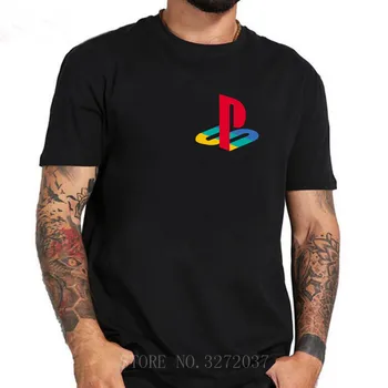 Vintage PS Logo Barbati Tricou de Joc Xbox Playstation culoarea logo T-Shirt de sex Masculin O-Neck Mâneci Scurte de Vara din Bumbac Hipster Tee