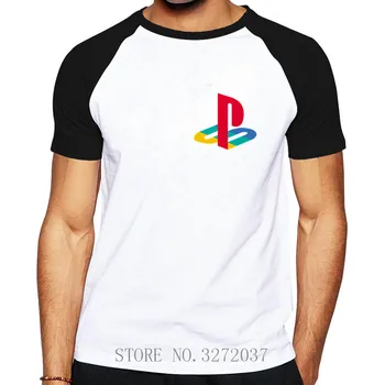 Vintage PS Logo Barbati Tricou de Joc Xbox Playstation culoarea logo T-Shirt de sex Masculin O-Neck Mâneci Scurte de Vara din Bumbac Hipster Tee
